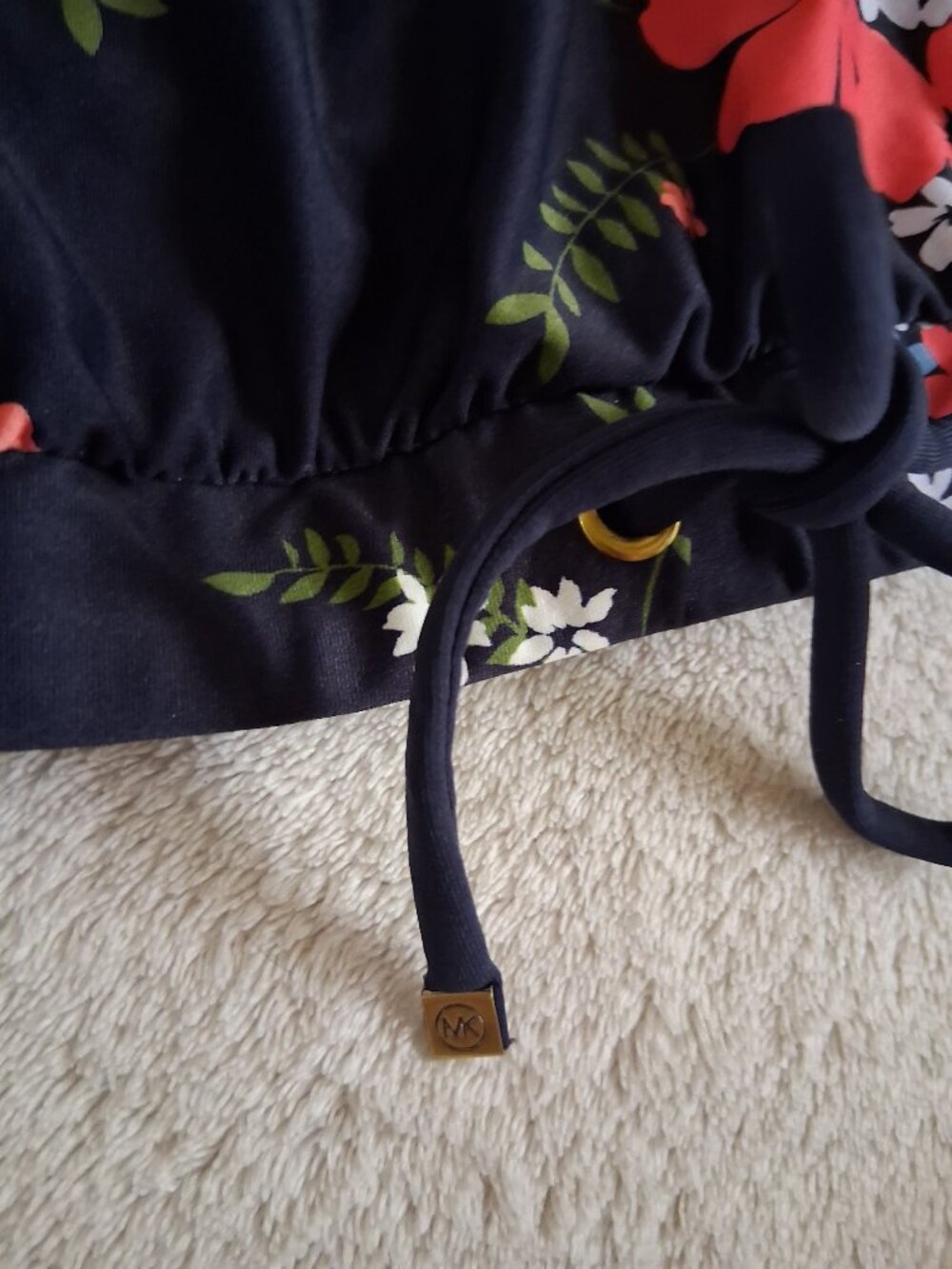 Michael Michael Kors NWOT Women's XS Navy Floral Two Piece Bandeau Swimsuit - Picture 5 of 16